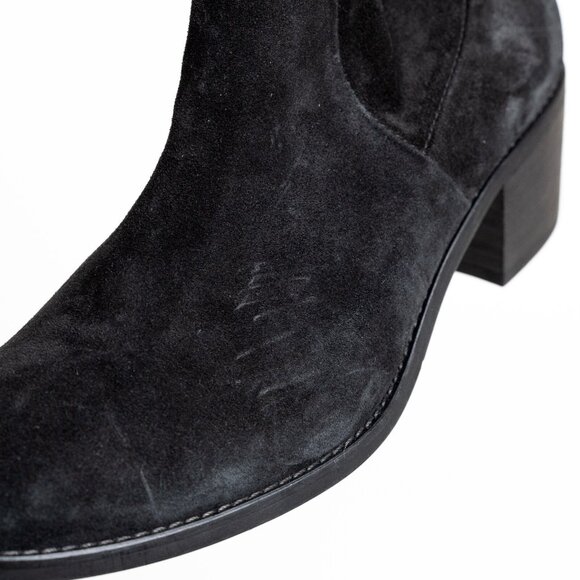 Paul Green Suede Leather Bootie Black Western Nicole Made in Austria - Picture 10 of 16